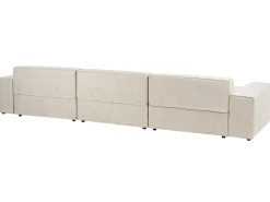 HELLNAR 3 personers Modulsofa Lys Beige Velour med fodskammel