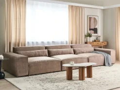 HELLNAR 3 personers Modulsofa Lysebrun