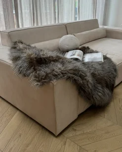 HELLNAR 2 personers Modulsofa Lys Beige Velour