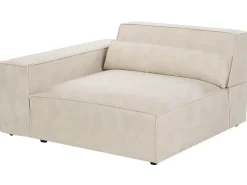 HELLNAR 3 personers Modulsofa Lys Beige Velour med fodskammel