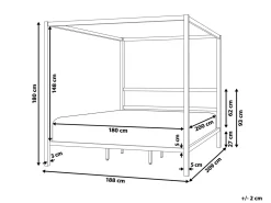 Himmelseng Metal LESTARDS 180 x 200 cm Sort