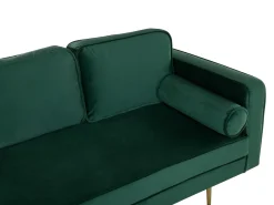 Højrevendt chaiselong MIRAMAS Velour Smaragdgrøn