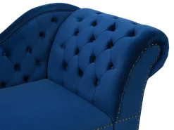 Højrevendt chaiselong NIMES Velour Navy Blå