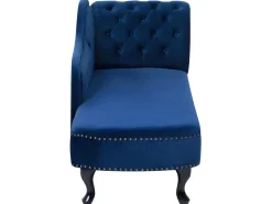 Højrevendt chaiselong NIMES Velour Navy Blå