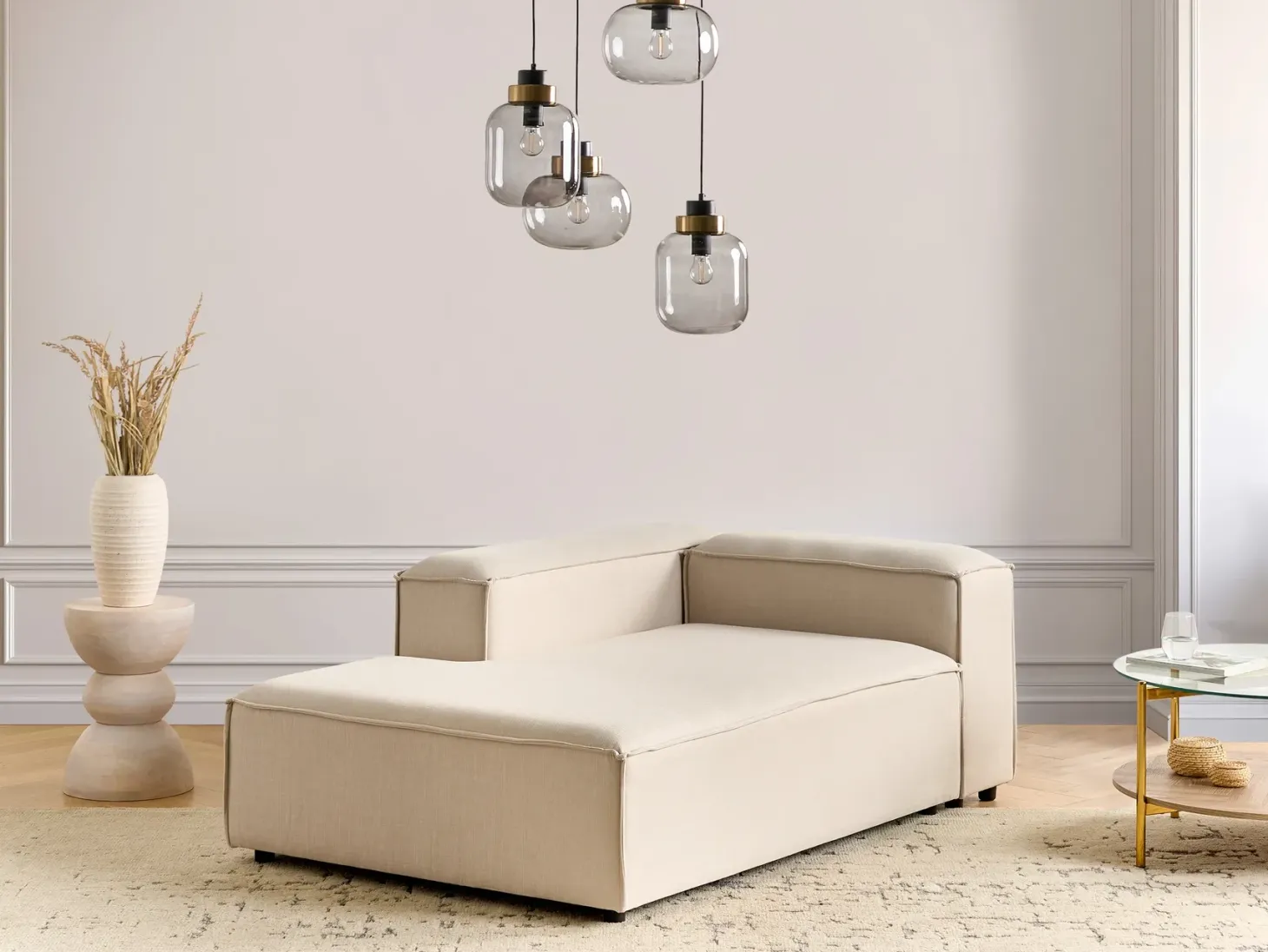 Højrevendt chaiselong ARDAL Beige