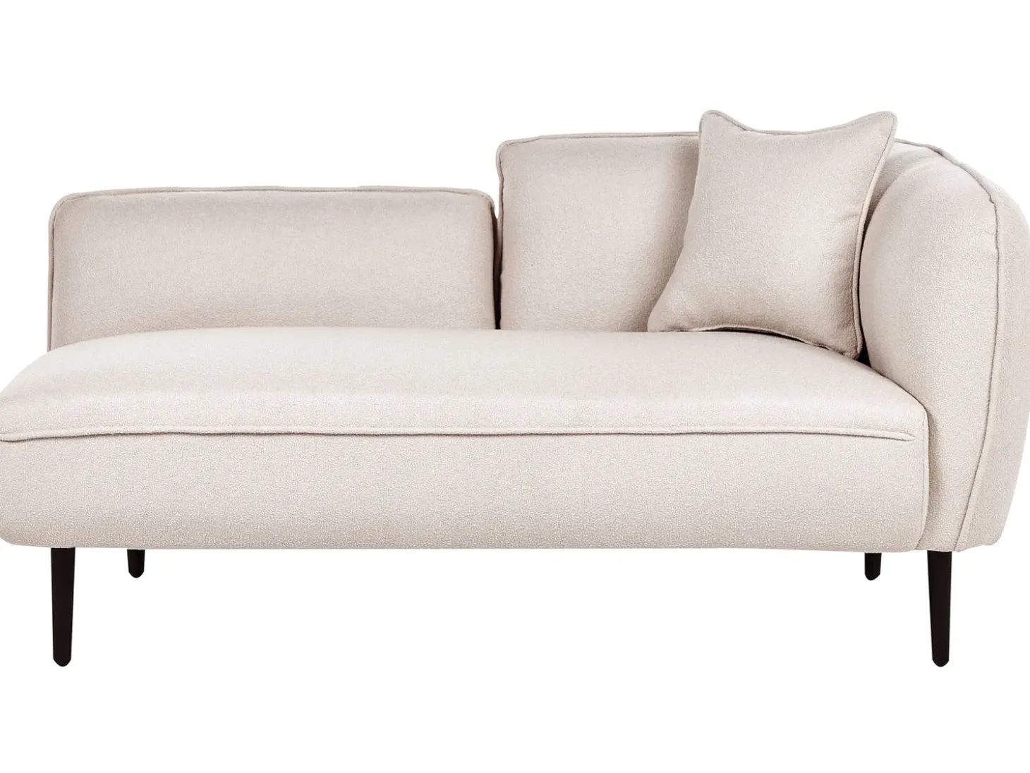Højrevendt chaiselong CHEVANNES Boucle Lys Beige