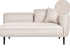 Højrevendt chaiselong CHEVANNES Boucle Lys Beige