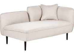 Højrevendt chaiselong CHEVANNES Boucle Lys Beige