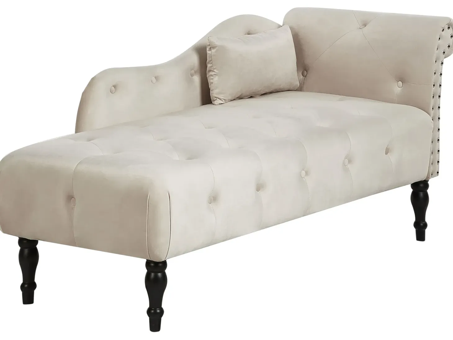 Højrevendt chaiselong IVRY Velour Lys Beige