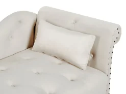 Højrevendt chaiselong IVRY Velour Lys Beige