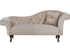 Højrevendt chaiselong LATTES Velour Beige
