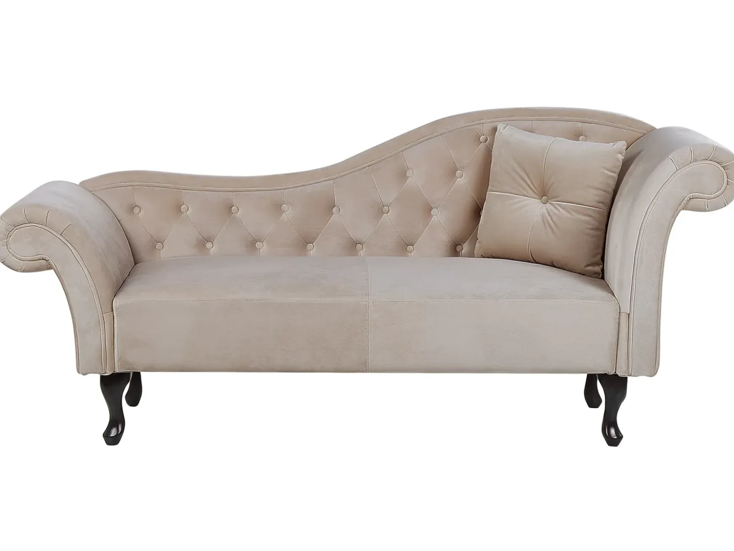 Højrevendt chaiselong LATTES Velour Beige