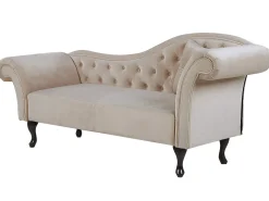 Højrevendt chaiselong LATTES Velour Beige