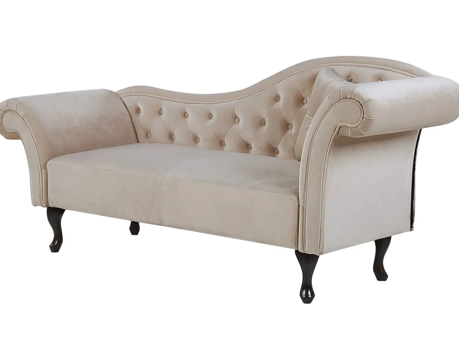 Højrevendt chaiselong LATTES Velour Beige
