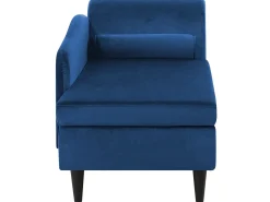 Højrevendt chaiselong LUIRO Velour Navy Blå med opbevaring