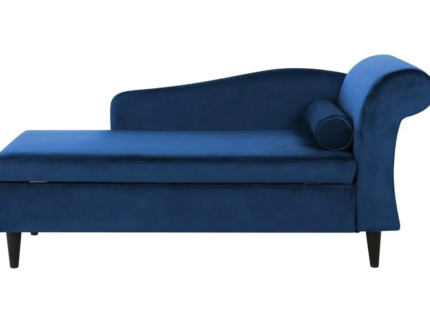 Højrevendt chaiselong LUIRO Velour Navy Blå med opbevaring
