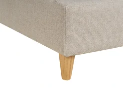 Højrevendt chaiselong MERI Kunstlinned Beige med opbevaring