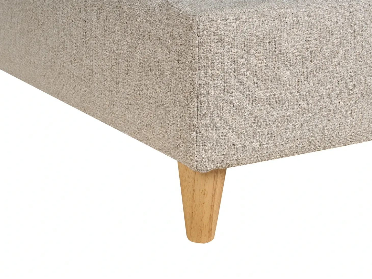 Højrevendt chaiselong MERI Kunstlinned Beige med opbevaring