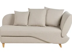 Højrevendt chaiselong MERI Kunstlinned Beige med opbevaring