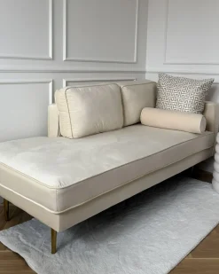 Højrevendt chaiselong MIRAMAS Velour Beige