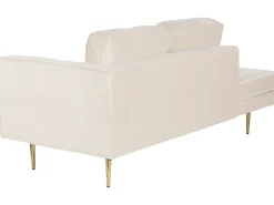 Højrevendt chaiselong MIRAMAS Velour Beige