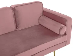 Højrevendt chaiselong MIRAMAS Velour Lyserød