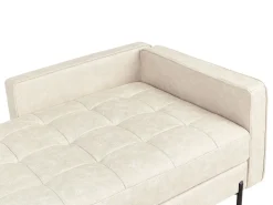 Højrevendt chaiselong REBAIS Kunstlæder Lys Beige
