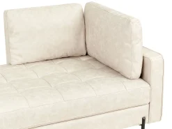 Højrevendt chaiselong REBAIS Kunstlæder Lys Beige