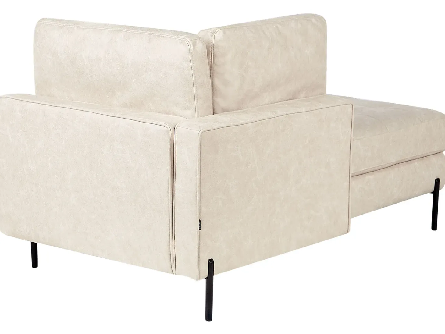 Højrevendt chaiselong REBAIS Kunstlæder Lys Beige