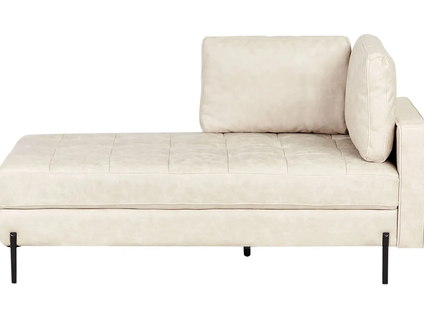 Højrevendt chaiselong REBAIS Kunstlæder Lys Beige