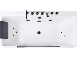 Hjørne-boblebad CAHUITA 160 x 75 cm Hvid