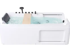 Hjørne-boblebad CAMALU 180 x 86 cm Hvid