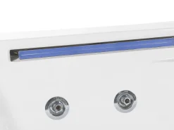 Hjørne-boblebad med LED CACERES 211 x 150 cm Hvid