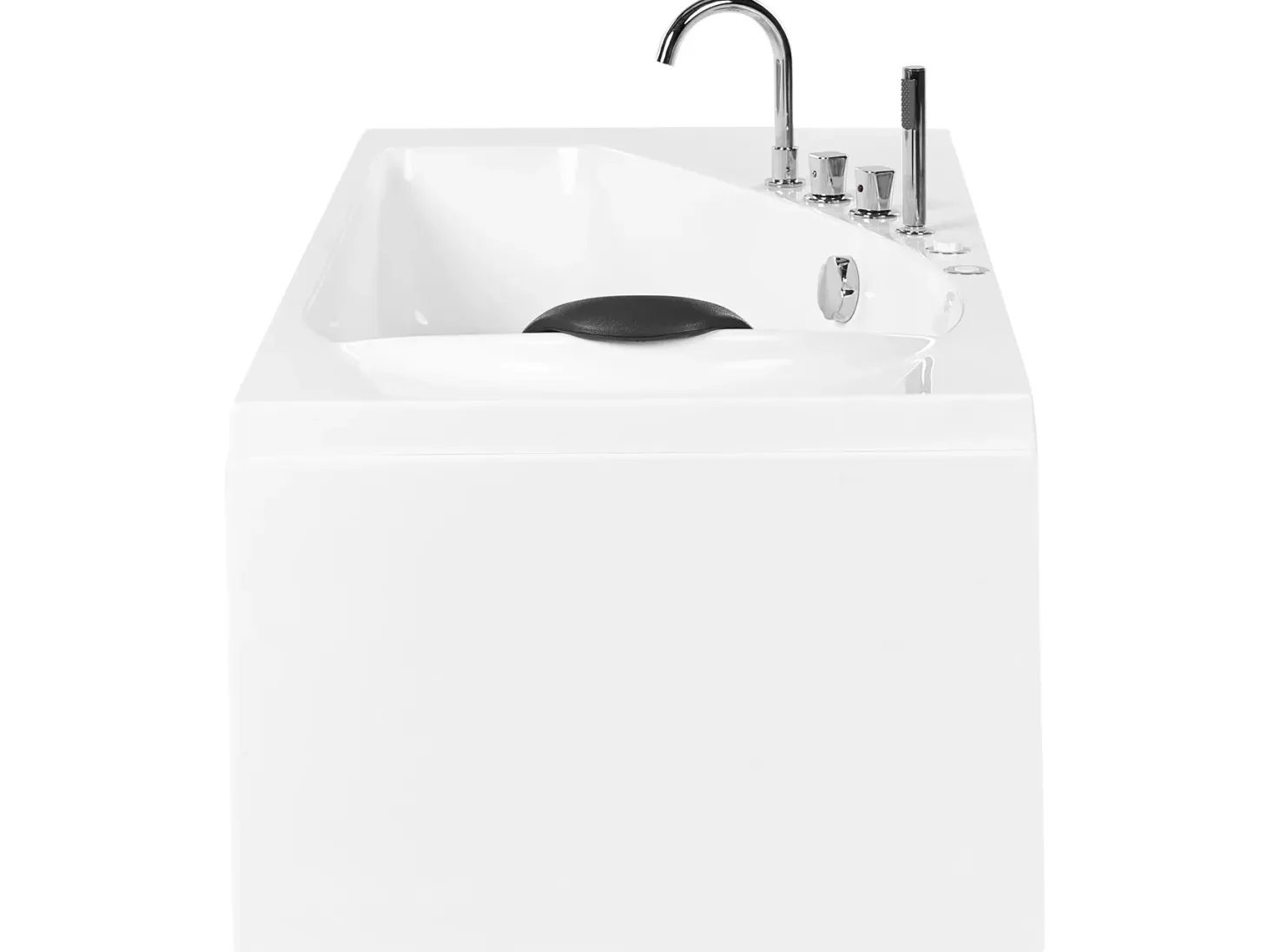 Hjørne-boblebad med LED CAURA Højrevendt 175 x 80 cm Hvid