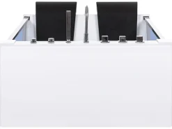Hjørne-boblebad med LED CURACAO 180 x 120 cm Hvid