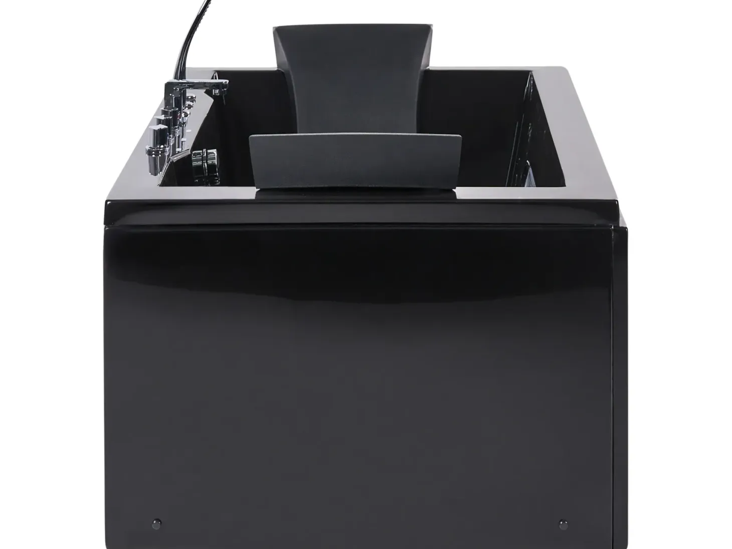 Hjørne-boblebad med LED HAWES 180 x 90 cm Sort
