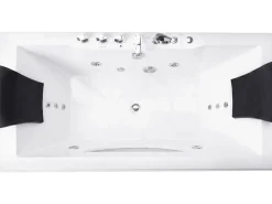 Hjørne-boblebad med LED HAWES 180 x 90 cm Hvid
