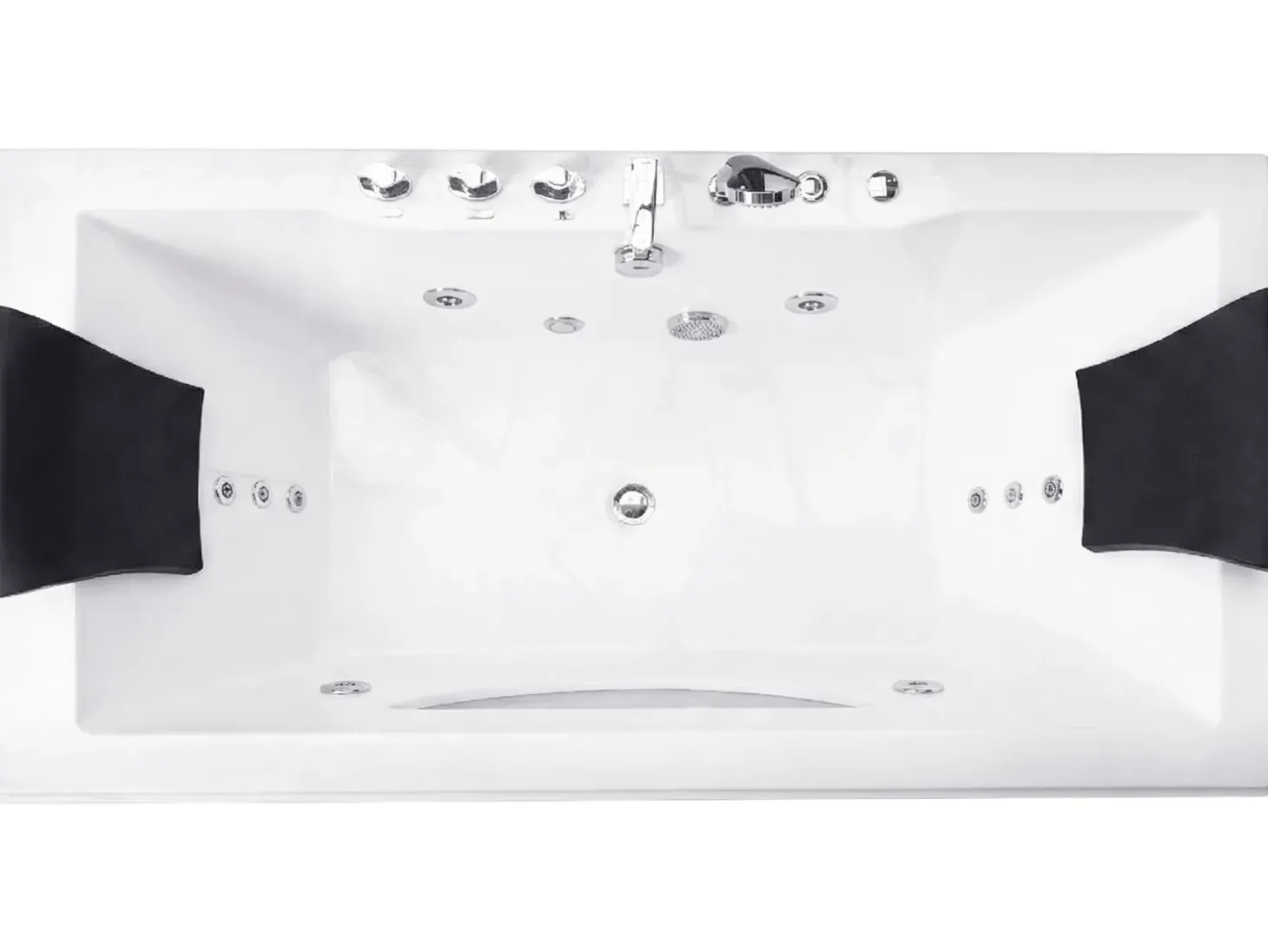 Hjørne-boblebad med LED HAWES 180 x 90 cm Hvid