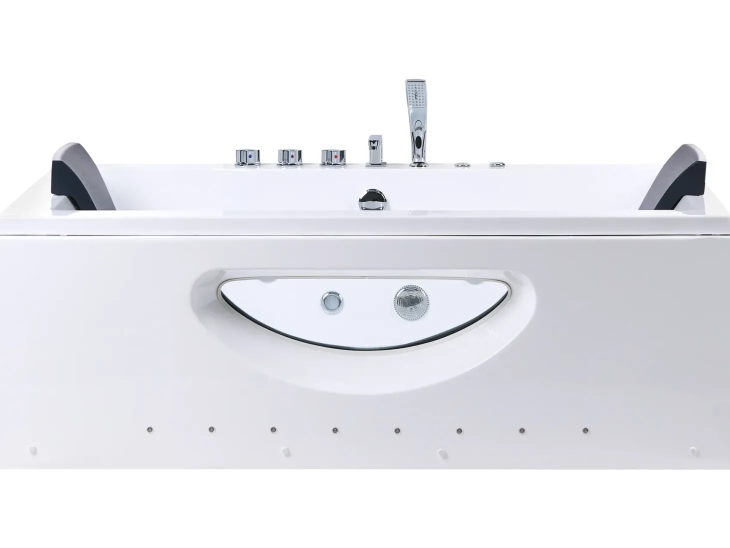 Hjørne-boblebad med LED HAWES 180 x 90 cm Hvid