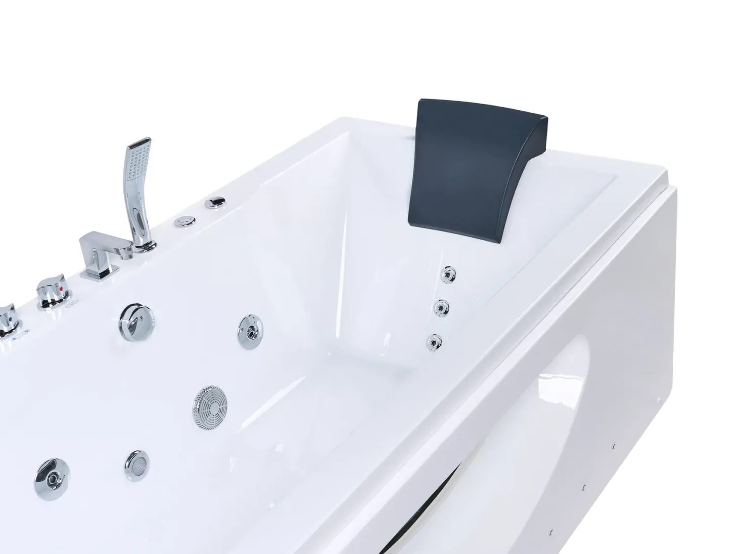 Hjørne-boblebad med LED HAWES 180 x 90 cm Hvid