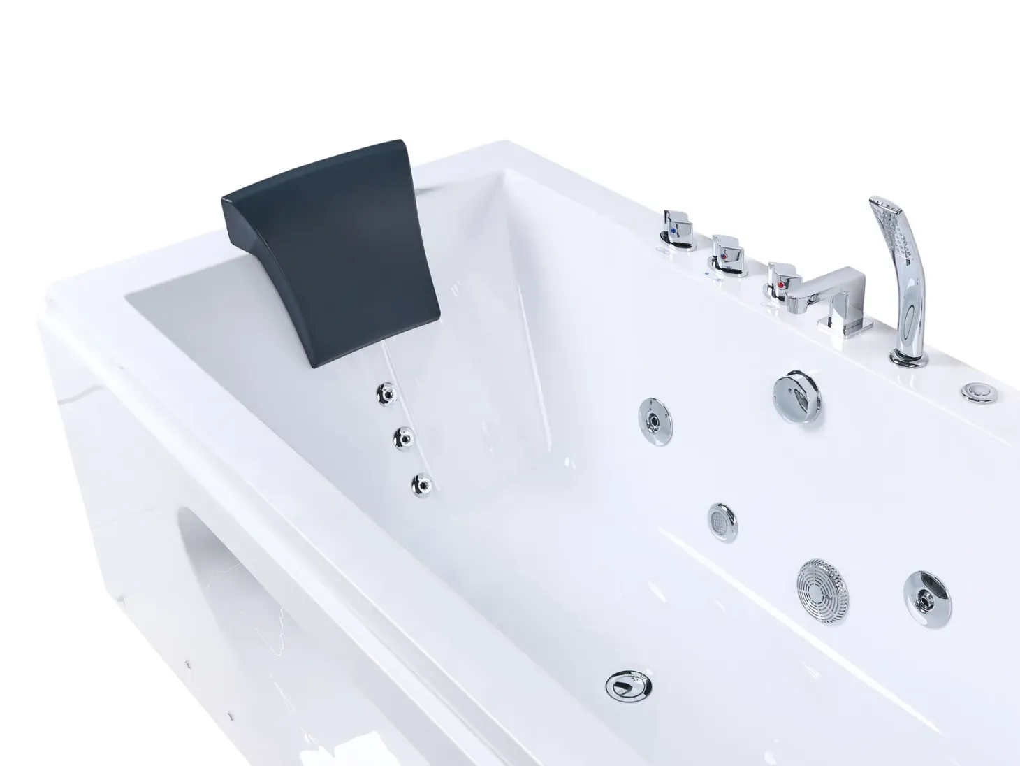 Hjørne-boblebad med LED HAWES 180 x 90 cm Hvid