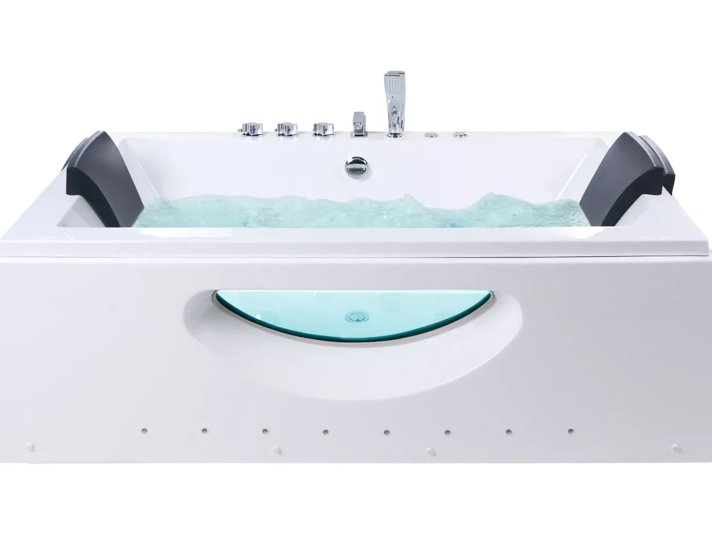 Hjørne-boblebad med LED HAWES 180 x 90 cm Hvid