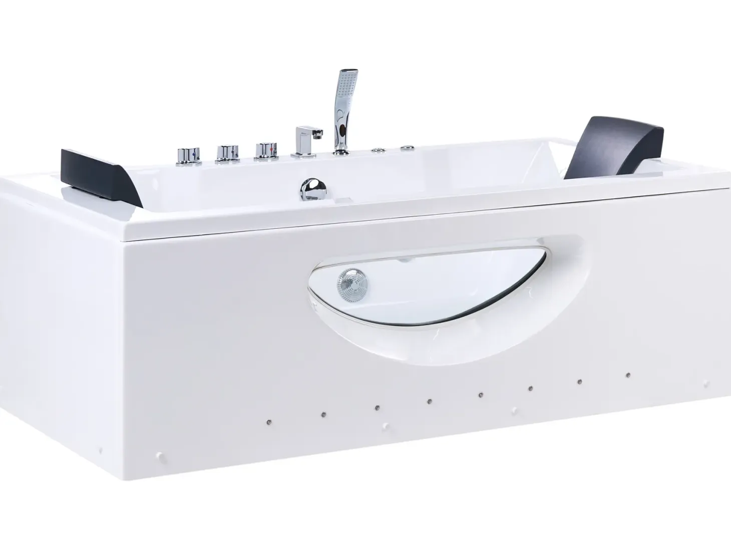 Hjørne-boblebad med LED HAWES 180 x 90 cm Hvid