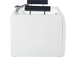 Hjørne-boblebad med LED MONTEGO 172 x 83 cm Hvid