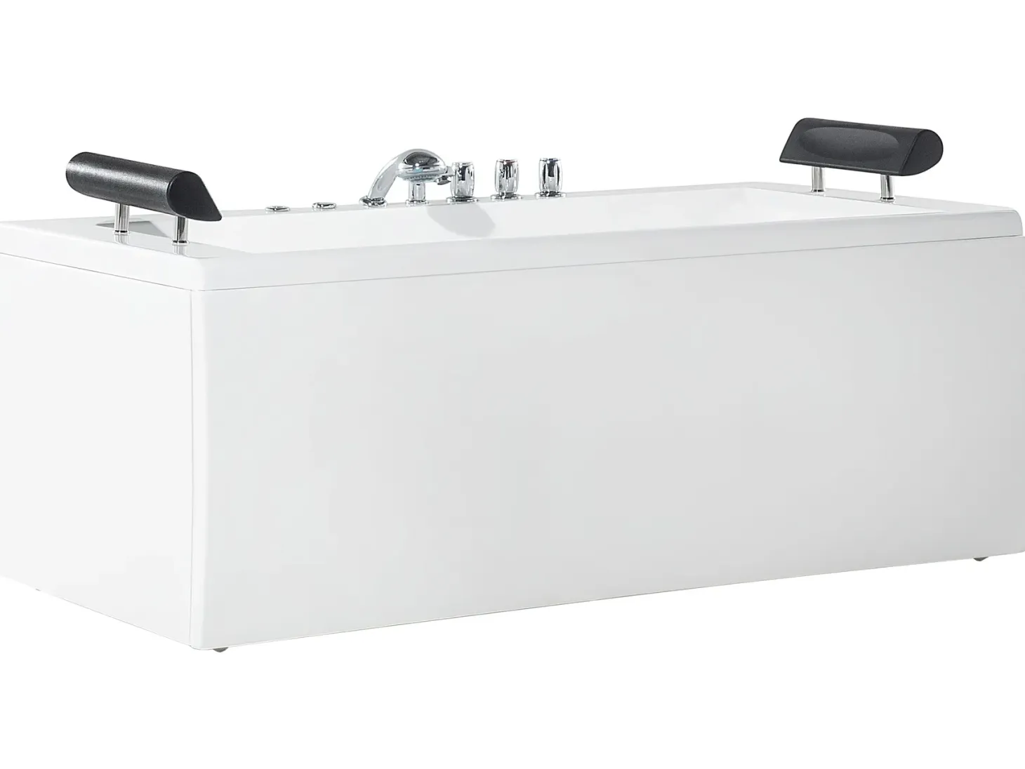 Hjørne-boblebad med LED MONTEGO 172 x 83 cm Hvid