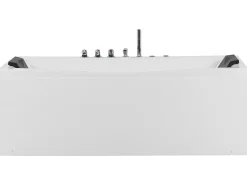 Hjørne-boblebad med LED MOOR 173 x 81 cm Hvid
