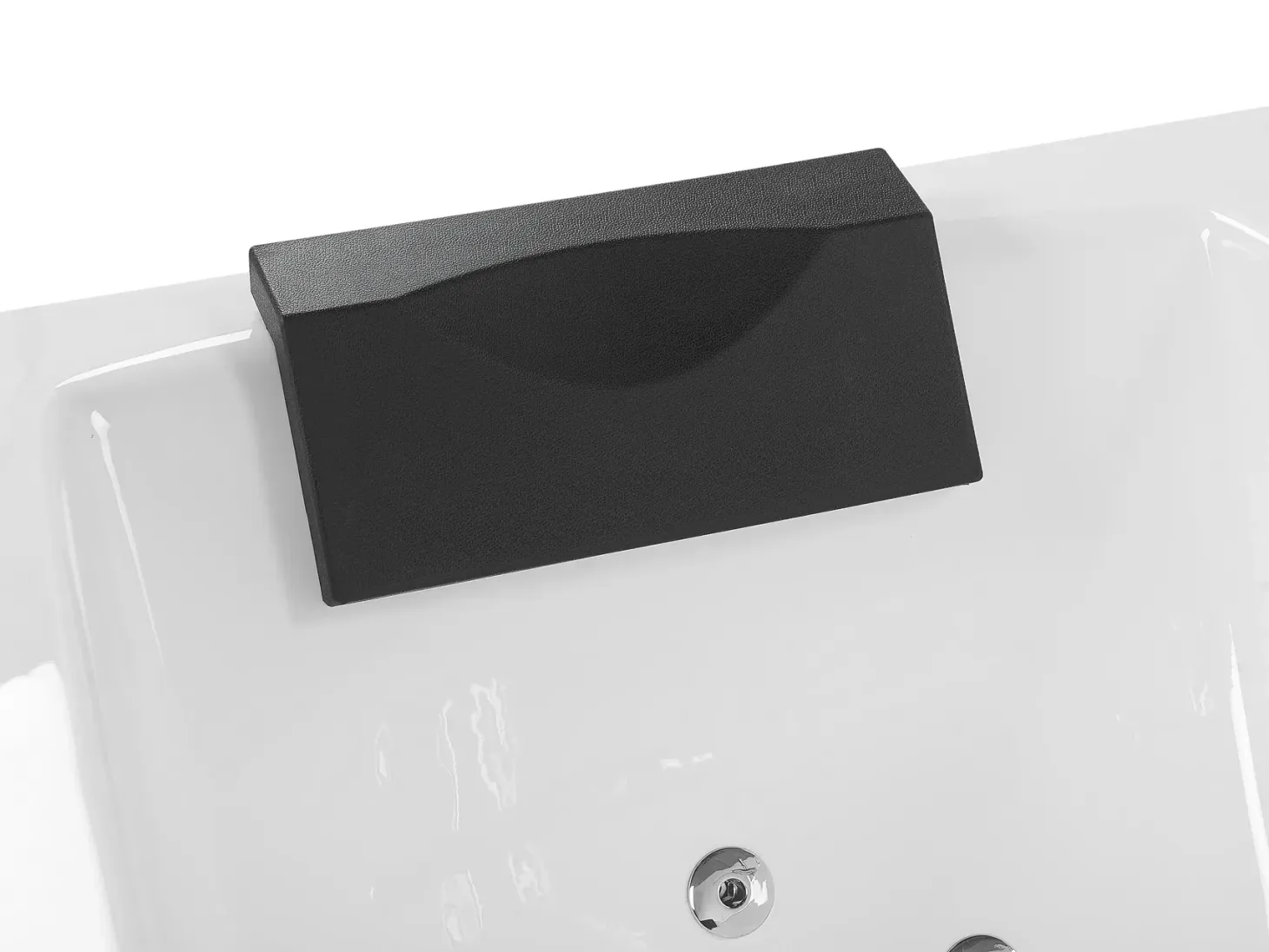 Hjørne-boblebad med LED MOOR 173 x 81 cm Hvid