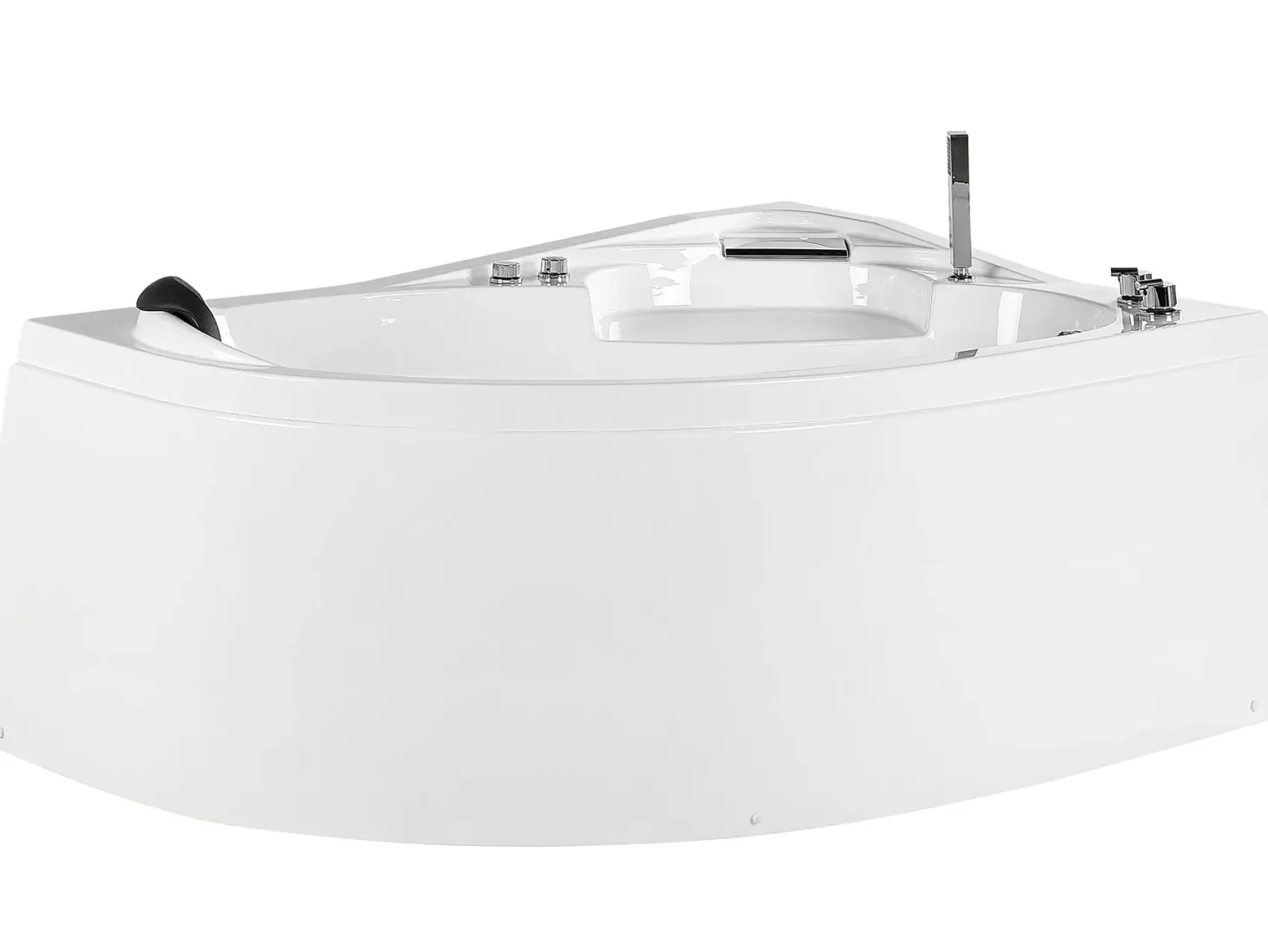 Hjørne-boblebad med LED NEIVA Venstrevendt 150 x 100 cm Hvid