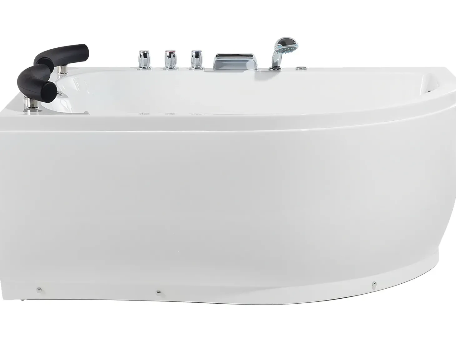 Hjørne-boblebad med LED PARADISO Højrevendt 158 x 113 cm Hvid