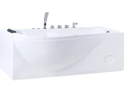 Hjørne-boblebad med LED POZUELOS 170 x 90 cm Hvid